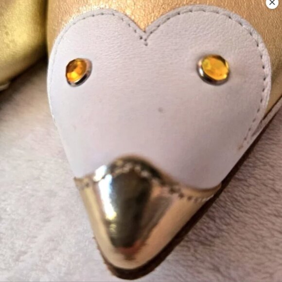 Le babe flat sandals gold sling with rubber strap US 6.5, EU 37 - Picture 4 of 6